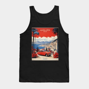 Alpes Cote D'Azur France Vintage Poster Tourism Tank Top